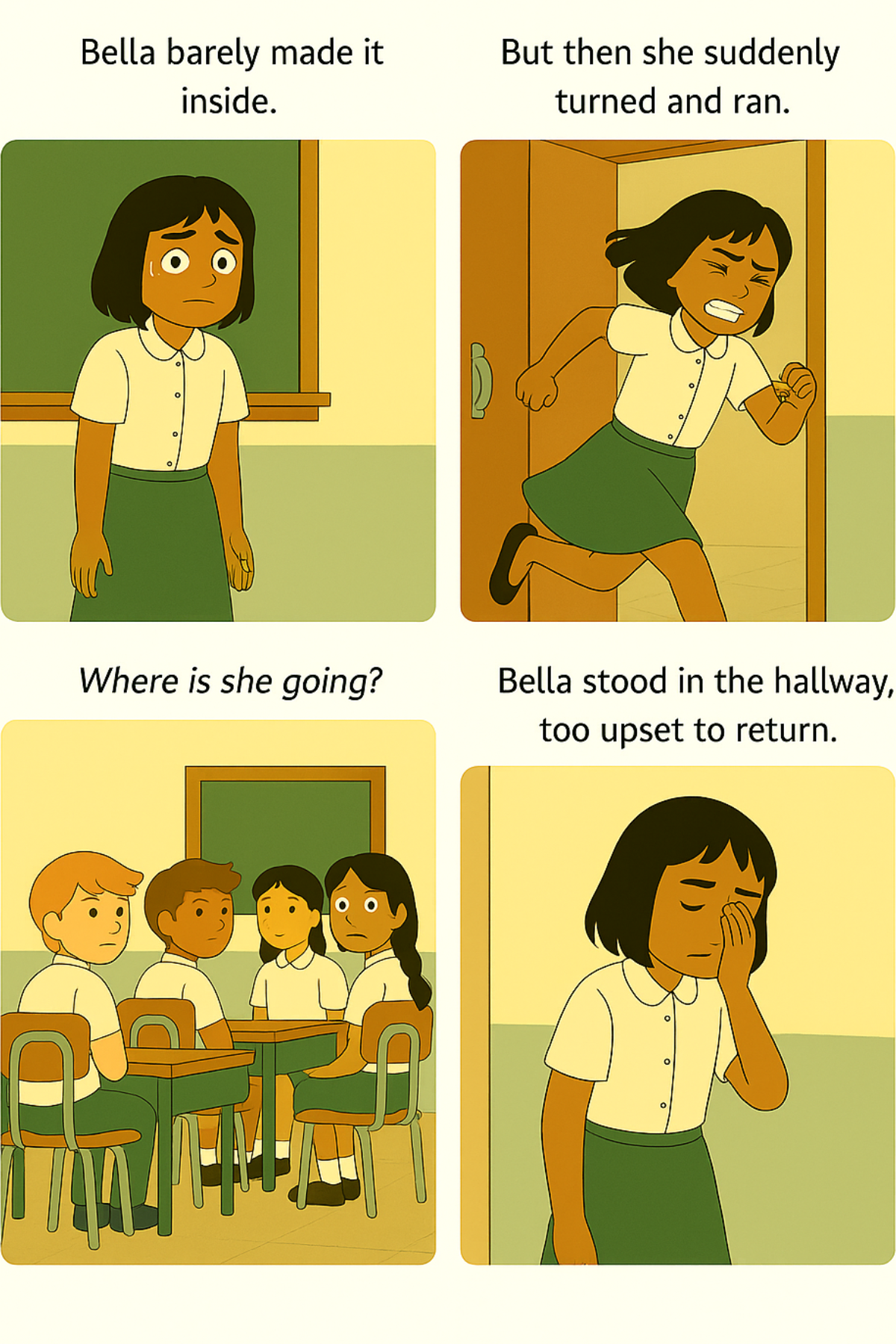 Bella runs out