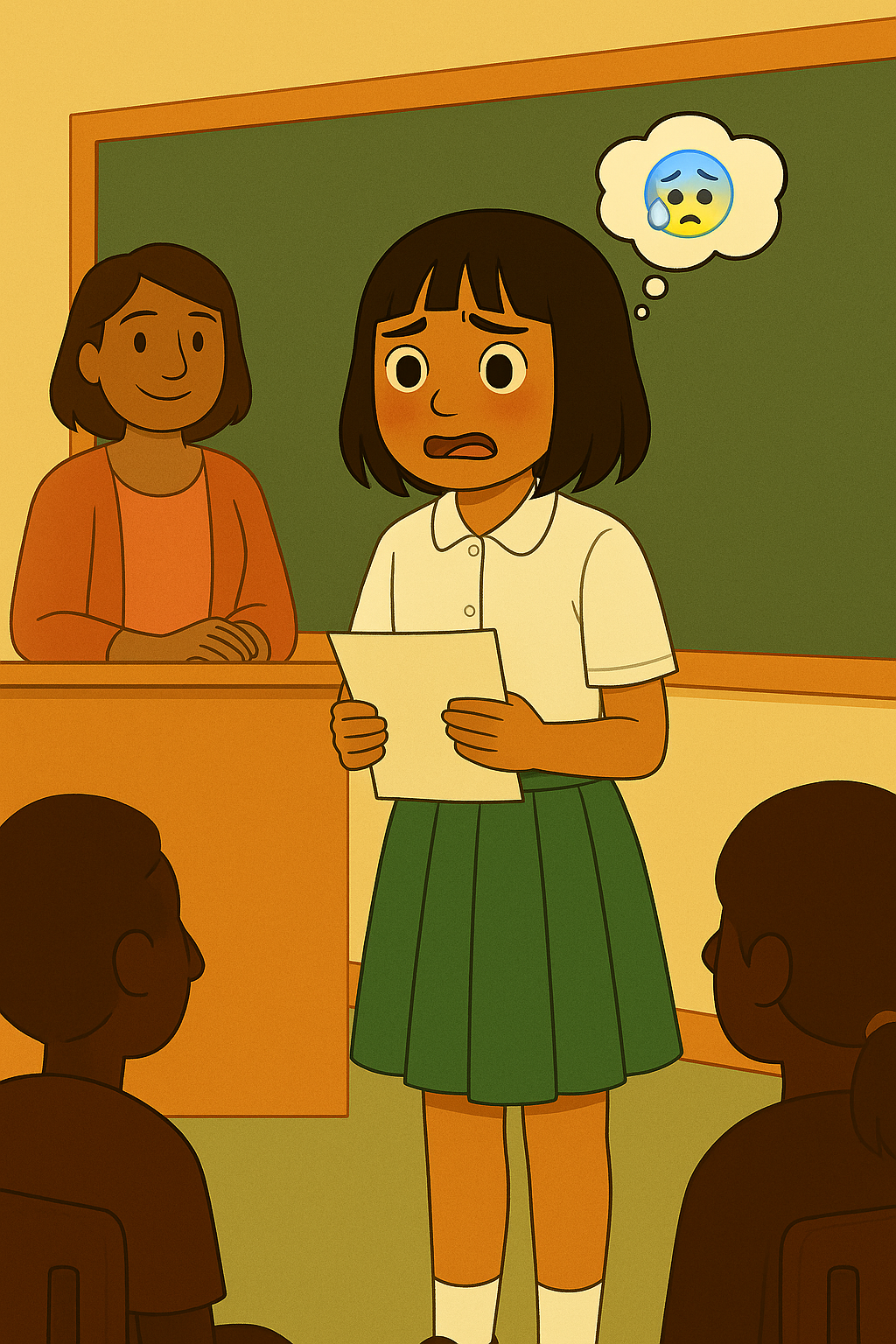 ベラが勇気を出して話している