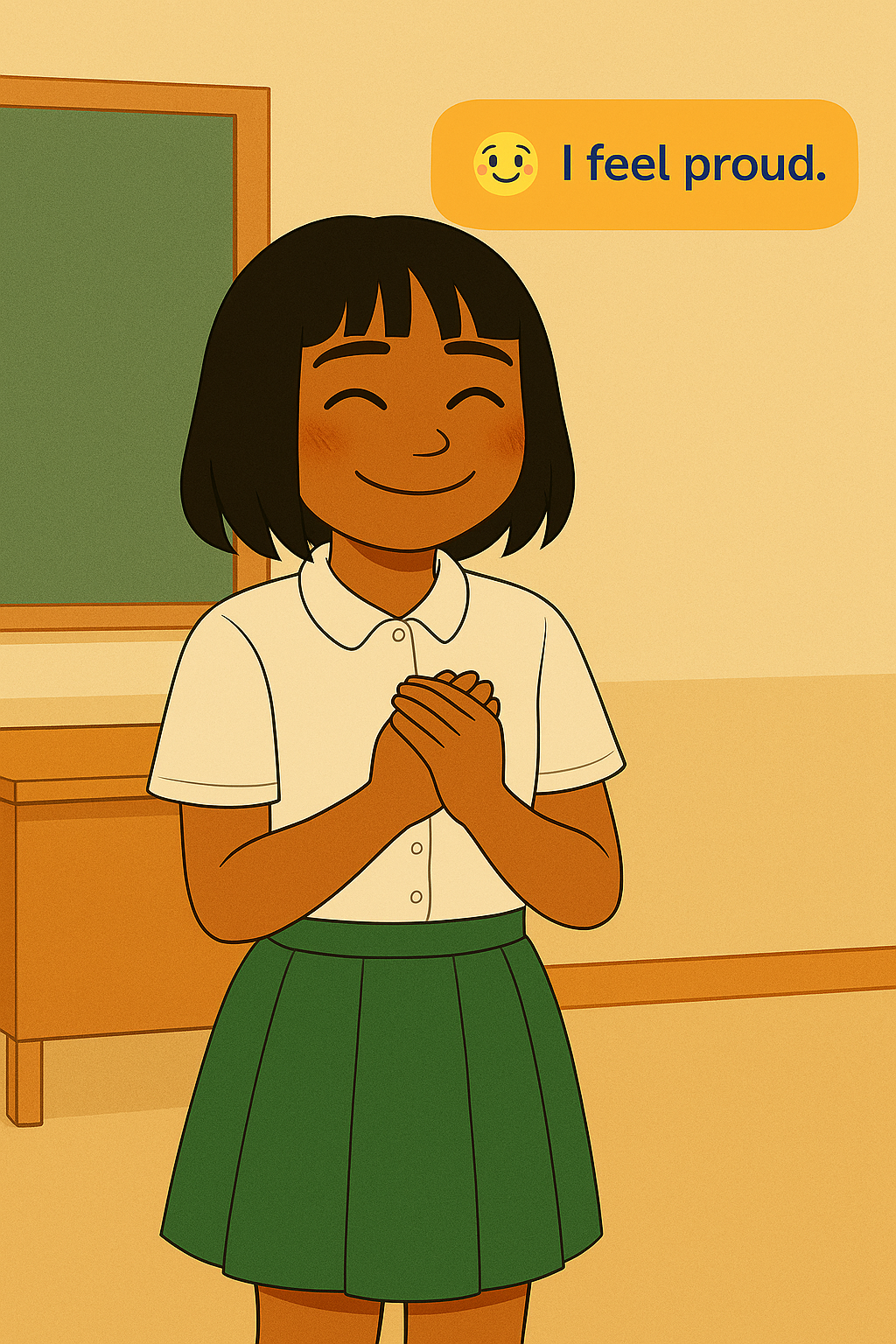 贝拉展示完后感到自豪